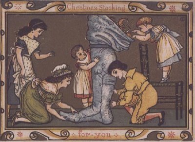 Disegno per biglietto di Natale da Walter Crane